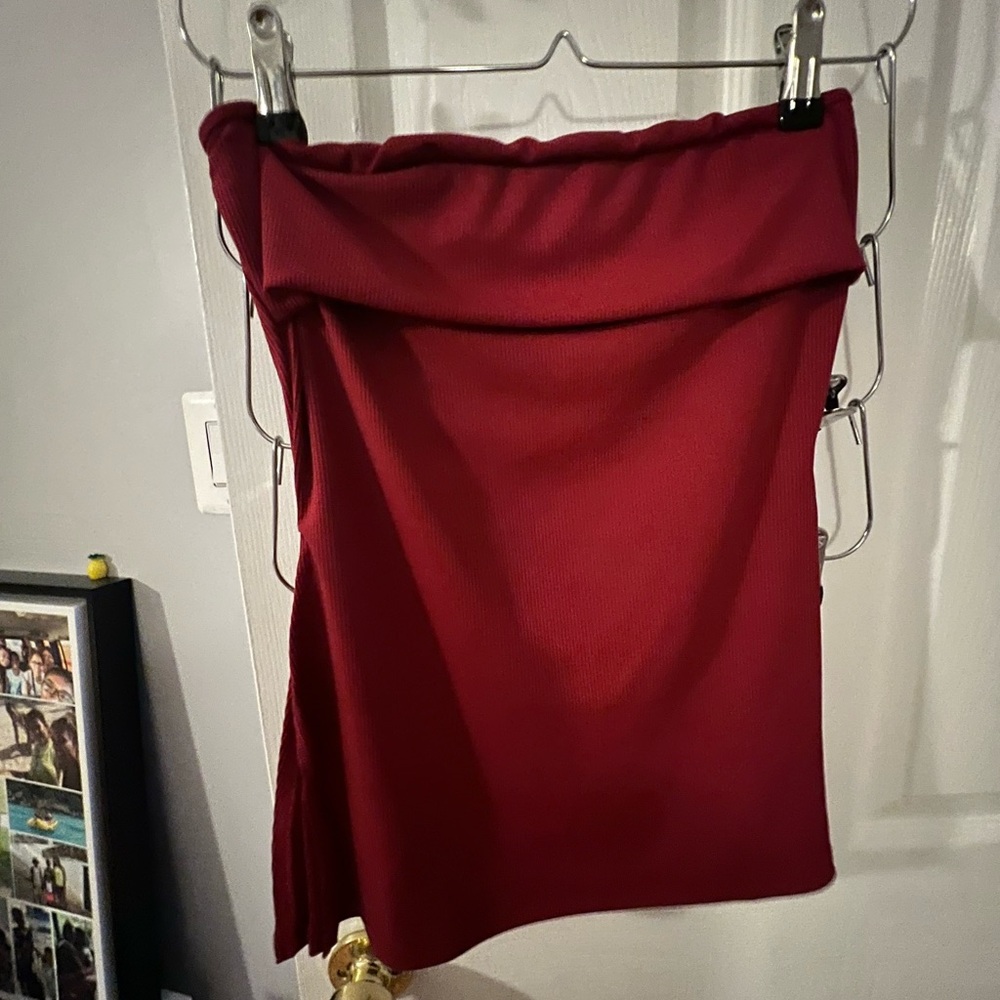 Fold-Over Ribbed Tube Top